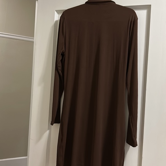 Button Front Dress with Collar - Picture 2 of 2